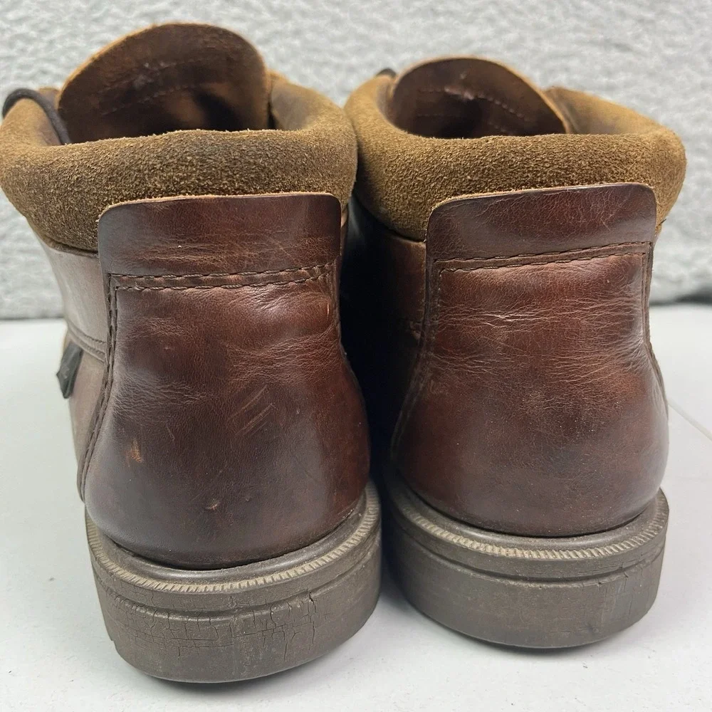 Vintage Eastland Boots Men's 11 D Brown Leather Ankle‎ Boot Lace Up Casual